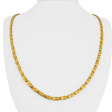 24k Pure Yellow Gold 23g Solid Diamond Cut Fancy Link Chain Necklace 24"