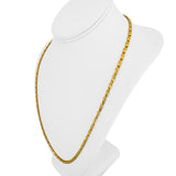 24k Pure Yellow Gold 23g Solid Diamond Cut Fancy Link Chain Necklace 24"
