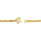 24k Pure Yellow Gold 23g Solid Diamond Cut Fancy Link Chain Necklace 24"