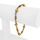 18k Yellow Gold 8.1g Ladies Vintage Spiral Ball Link Bracelet Italy 7.25"