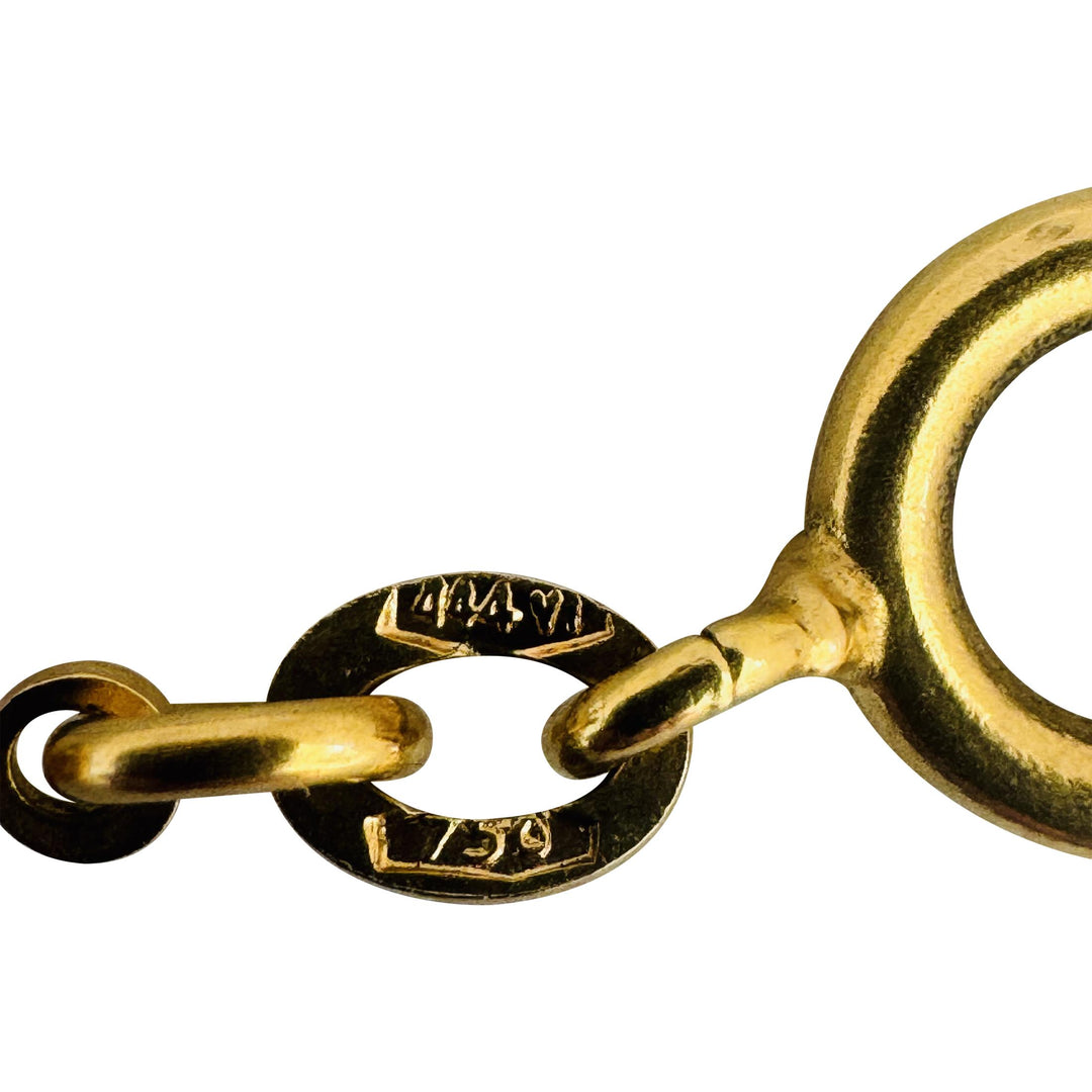 18k Yellow Gold 8.1g Ladies Vintage Spiral Ball Link Bracelet Italy 7.25"