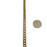 18k Yellow Gold 11g Semi Solid 6.5mm Curb Link Bracelet Italy 7.25"