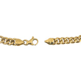 18k Yellow Gold 11g Semi Solid 6.5mm Curb Link Bracelet Italy 7.25"