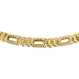18k Yellow Gold 26g Vintage Ladies 7.5mm Fancy Link Necklace Italy 17.5"