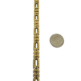 18k Yellow Gold 26g Vintage Ladies 7.5mm Fancy Link Necklace Italy 17.5"