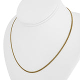 18k Yellow Gold 7.2g Solid Thin 2.5mm Beaded Curb Link Chain Necklace 18"