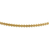 18k Yellow Gold 7.2g Solid Thin 2.5mm Beaded Curb Link Chain Necklace 18"