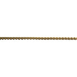 18k Yellow Gold 7.2g Solid Thin 2.5mm Beaded Curb Link Chain Necklace 18"