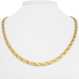 18k Yellow Gold 21g Solid Flat Vintage Mariner Link Chain Necklace Italy 20"