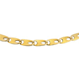 18k Yellow Gold 21g Solid Flat Vintage Mariner Link Chain Necklace Italy 20"