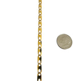 18k Yellow Gold 21g Solid Flat Vintage Mariner Link Chain Necklace Italy 20"