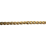 18k Yellow Gold 7.6g Hollow Light 5mm Curb Link Bracelet Italy 7.75"