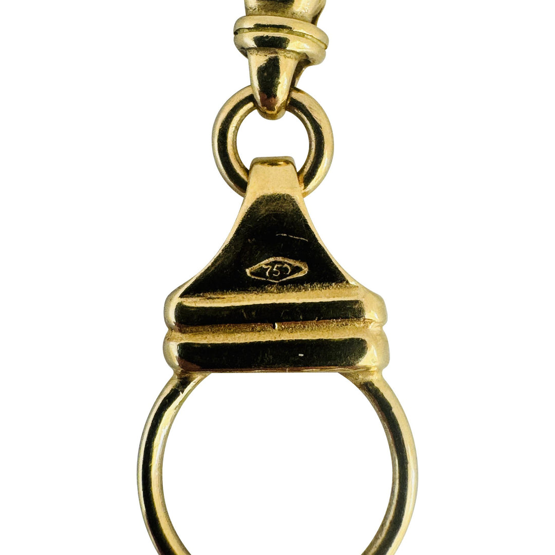 18k Yellow Gold and Enamel 10.2g Ladies Fancy Circle Link Bracelet Italy 8.5"