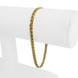 18k Yellow Gold 7.3g Solid Thin 4mm Mariner Link Bracelet Italy 7.5"