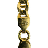 18k Yellow Gold 7.3g Solid Thin 4mm Mariner Link Bracelet Italy 7.5"