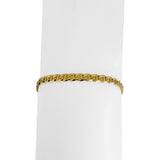 18k Yellow Gold 7.3g Solid Thin 4mm Mariner Link Bracelet Italy 7.5"