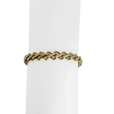 18k Yellow and White Gold 13.5g Ladies Vintage Fancy Link Bracelet Italy 7.25"