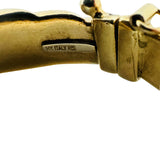 14k Yellow Gold 9.5g Graduated Spiral Hinged Bangle Bracelet Italy 7"