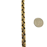 14k Yellow Gold 15.3g Vintage Beveled Rolo Link Bracelet Italy 7.75"