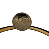 14k Yellow Gold 4.6g Ladies Vintage Floral 5mm Bangle Bracelet 7"