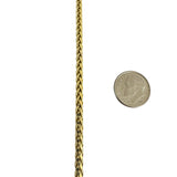 10k Yellow Gold 9.3g Hollow Light 4mm Wheat Link Chain Necklace 22"