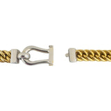 14k Yellow and White Gold 29g Ladies Thick Curb Link Chain Necklace Italy 18"