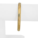 14k Yellow Gold 8.4g Vintage Ladies 6mm Floral Bangle Bracelet 7.75"