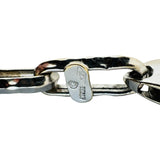 14k Yellow and White Gold 4g Hollow Light Rectangle Link Bracelet Italy 7.5"