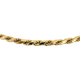 14k Yellow Gold 53.6g Solid Diamond Cut 4.5mm Rope Chain Necklace Italy 24"