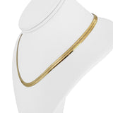 14k Yellow Gold 19.5g Solid Thick 5mm Herringbone Link Necklace Italy 18"