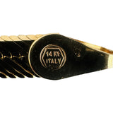 14k Yellow Gold 19.5g Solid Thick 5mm Herringbone Link Necklace Italy 18"