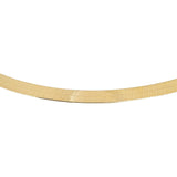 14k Yellow Gold 10g Flat Silky 5.5mm Milor Herringbone Link Necklace Italy 18"