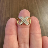 14k Yellow Gold and 0.25ct Round and Baguette Diamond Slide Pendant