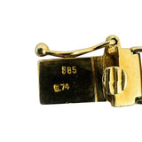 14k Yellow Gold 16g Solid Polished 8.5mm Greek Key Panel Link Bracelet 7"