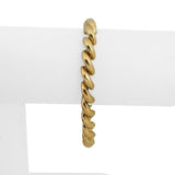 14k Yellow Gold 12.5g Ladies Polished 7mm San Marco Link Bracelet 7.25"