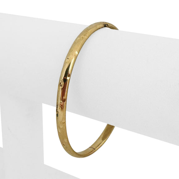 14k Yellow Gold 5.4g Light Diamond Cut 5mm Bangle Bracelet 7