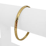 14k Yellow Gold 5.4g Light Diamond Cut 5mm Bangle Bracelet 7"