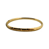 14k Yellow Gold 5.4g Light Diamond Cut 5mm Bangle Bracelet 7"
