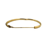 14k Yellow Gold 5.4g Light Diamond Cut 5mm Bangle Bracelet 7"