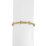 14k Yellow Gold 6.4g Ladies Lighthouse Link Bracelet 8"