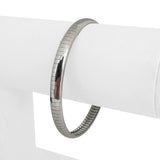 14k White Gold 17g Solid 6mm Omega Link Bracelet Italy 7"