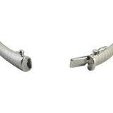 14k White Gold 17g Solid 6mm Omega Link Bracelet Italy 7"