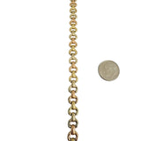14k Yellow White and Rose Gold 10g Ladies Fancy Link Bracelet Italy 7"