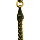 14k Yellow Gold 7.3g Emerald and Diamond Herringbone Pendant Necklace Italy 17"