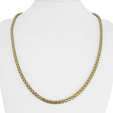 10k Yellow Gold 9.5g Hollow Light 3.2mm Wheat Link Chain Necklace 22"
