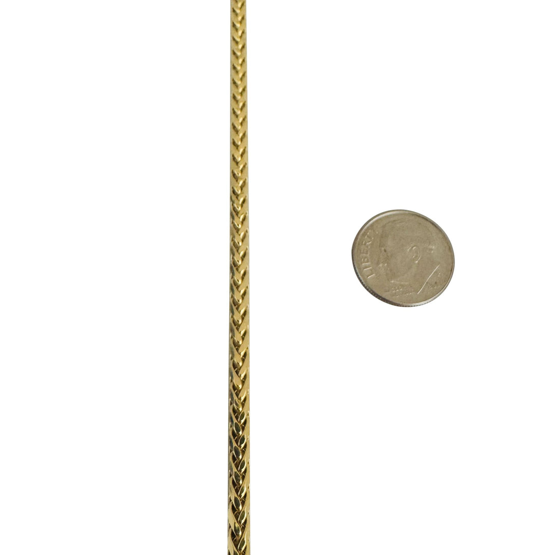 10k Yellow Gold 9.5g Hollow Light 3.2mm Wheat Link Chain Necklace 22"