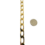 14k Yellow Gold 21g Solid Vintage UnoAErre 8mm Curb Link Bracelet Italy 7.25"