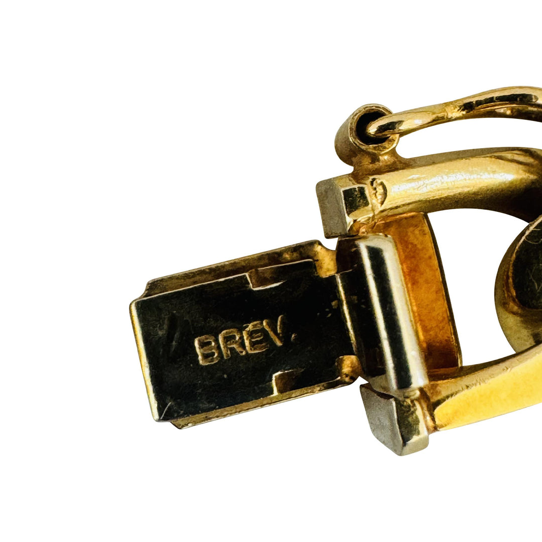 14k Yellow Gold 21g Solid Vintage UnoAErre 8mm Curb Link Bracelet Italy 7.25"