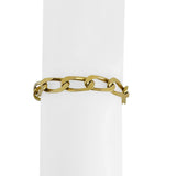 14k Yellow Gold 21g Solid Vintage UnoAErre 8mm Curb Link Bracelet Italy 7.25"