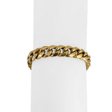 14k Yellow Gold 21.4g Semi Solid 9mm Men's Vintage Curb Link Bracelet 8.75"